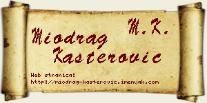 Miodrag Kašterović vizit kartica